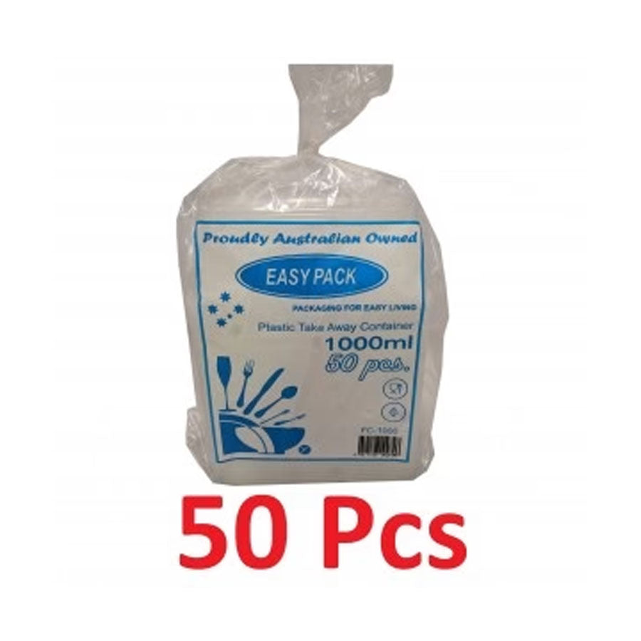 1000ML RECTANGLE CONTAINERS PK50