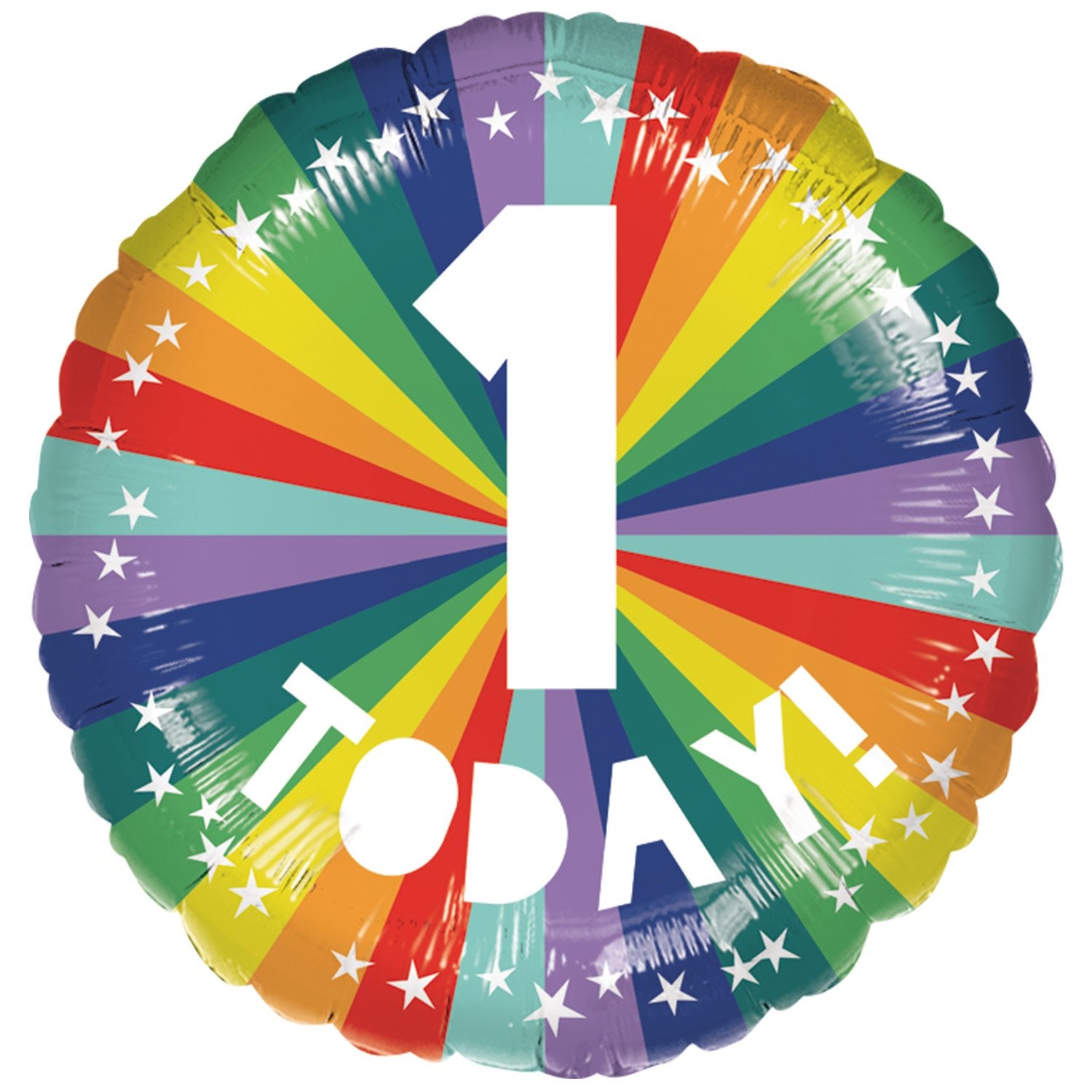 1 Today Rainbow Foil Balloon